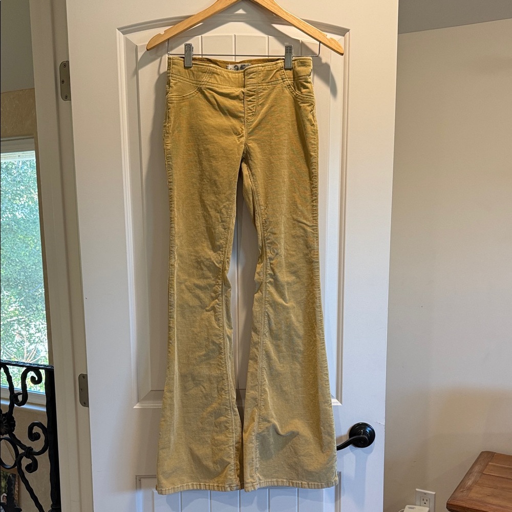 We The Free Yellow Corduroy Flared Bootcut Pants